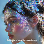 Dmsky Chunky Glitter, 90g/3.18oz Eco Friendly Biodegradable Glitter for Face, Eyeshadow, Body, Hair, Nail, Resin, Craft, DIY Party Decorations, 3 Colors, Silver Holographic, White & Black