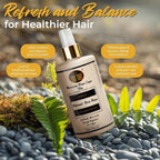 Dry Scalp Treatment for Women – 3-Step Scalp & Follicle Care System – Argan Oil Blend Hair Treatment, Herbal Cleansing Shampoo & Nutrient Rich Rinse – Soothes Itch, Reduces Flakes, Sulfate-Free