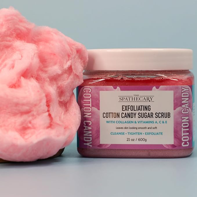 Body Scrub, Exfoliating-Nourishing-Refreshing-Smoothing Body Care 21 oz. (21 oz, Cotton Candy)