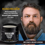 KUSCHELBAR Matte Hair Pomade for Men | Medium Hold | Matte Finish | Hair Wax with Kaolin Clay & Beeswax | Natural Look | Botanical Extracts | Nourishing, Non-Greasy Styling | 3,38 fl.oz.