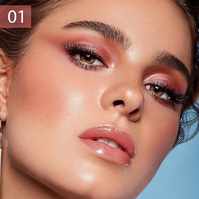 Boobeen 5-Color Eyeshadow Palette, Brown Neutral Tones with Matte Shimmer Glitter Finishes, Long-Lasting Everyday Makeup Palette，Blendable & Pigmented,Travel-Friendly