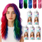 5PC Temporary Hair Color Spray Set, Pink Red Purple Blue Green Hair Spray for Women Kids Men, 1-Day Washable Hairspary for Halloween, Cosplay, Crazy Hair Day, Festivals & Parties
