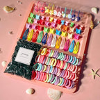 YANRONG Hair Accessories Set For Girls,Candy Colors Nylon Hair Ties,Elastic Ponytail Holders Rubber Band For Baby Kid,Cartoon Hair Clip / Band For Thick Hair & Thin,（2200PCS）