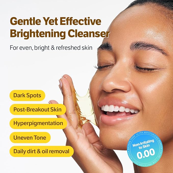 SUNGBOON EDITOR Kojic Capsule Brightening Cleanser | Low pH Gentle Gel Face Wash | Encapsulated Kojic Acid, Turmeric & Niacinamide for Dark Spots, Acne & Blackhead | Korean Skincare, Stocking Stuffers