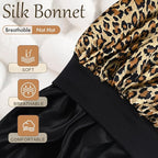 Satin Silk Bonnet for Sleeping, Soft Satin Lined Hair Bonnet for Women, Double Layer Sleep Nightcap