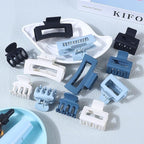 3 Styles Hair Clips for Women Small Medium Big Claw Clips for Thin Thick Hair 12 Pcs Hair Claw Clips Hair Clips Combination Hair Accessories for Women (Blue)