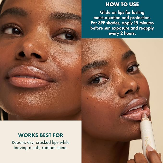 Kopari Lip Love Moisture Balm in Nude Beige SPF 30 - Mineral Zinc Oxide Tinted Lip Sunscreen, Ceramide Barrier-Boosting Hydration, Clean Vegan, 0.35 oz