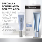Neutrogena Rapid Wrinkle Repair Retinol Eye Cream for Dark Circles, Daily Anti-Aging Under Eye Cream with Retinol & Hyaluronic Acid to Fight Fine Lines, Wrinkles, & Dark Spots, 0.5 fl. oz