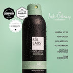 SOL LABS Mineral Sunscreen Spray SPF 50 – Reef Safe Sunscreen Spray, Lightweight Zinc Oxide, Water-Resistant – Korean Skincare, Face & Body Sun Protection