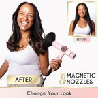 ELLA BELLA® Professional Ionic Hair Dryer with Diffuser • Negative Ion Blow Dryer • Suitable All Hair Types • Intelligent Heat Control & Rapid Drying Speeds • Lightweight Design • Low Noise Technology