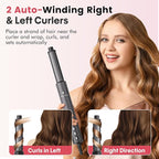 6 in 1 Blow Dryer Brush Set, Powerful Hair Dryer Brush with Auto-Winding Curl L/R, Fast Drying, Smooth Blowouts, Root-Lift Volume, No Heat Damage Frizz-Free Thermal Brush, Hot Air Styler for Travel