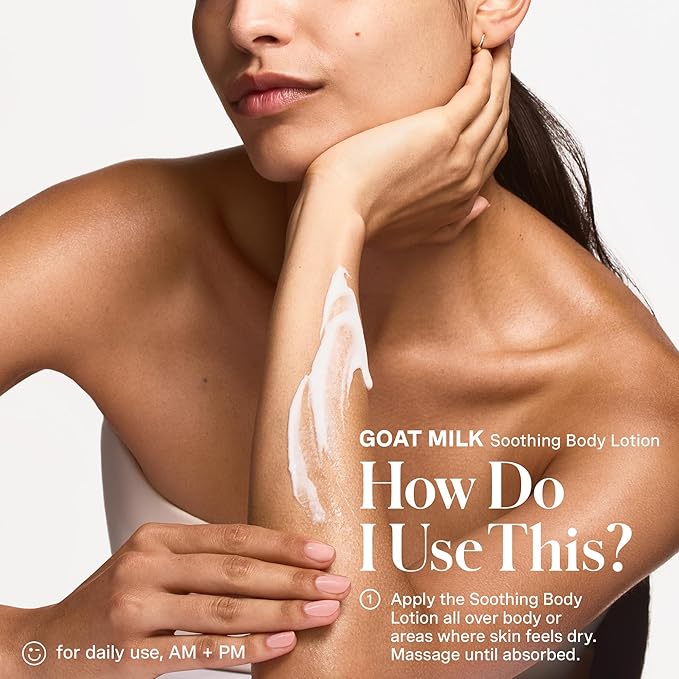 Kate Somerville Stressed Skin Saviors Travel Kit Goat Milk Cleanser, Cream, and Body Lotion Holiday Gift Set