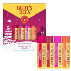 Burt's Bees Christmas Gifts, 4 Lip Balms Stocking Stuffers Products, Beeswax Bounty Fruit Mix - Watermelon, Pomegranate, Dragonfruit Lemon & Sweet Peach (4-Pack)