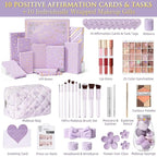 Teen Girl Gifts Trendy Stuff, 10 Positive Affirmation Cards & Empowering Challenges to Unlock 10 Wrapped Makeup Gift Set Motivational Birthday Christmas Gift Stocking Stuffers for Tween & Teenage Girl