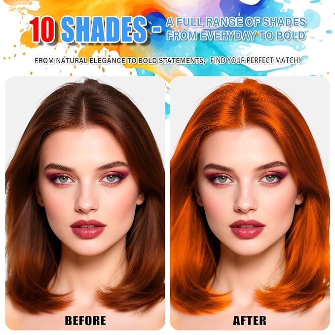 Christmas Orange Hair Spray Temporary for Kids Women, Orange Hair Dye, Washable Root Touch Up Hair Color Spray,One-Time Use Hair Color Wax Pomades for Party Makeup,Cosplay,Crazy Hair Day(120ML)