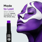 Blue Squid PRO Purple Face Paint Stick - Waterproof Body Paint for Adults & Kids Colored Eye Black Baseball, Eyeblack Softball -Hypoallergenic Twist-Up Non-Toxic Makeup Stick for Cosplay, Sports & SFX