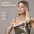 7 in ONE Hair Dryer Brush, Powerful Blow Dryer Brush with Air Curler for Hair, Brush Blow Dryer with Diffuser, Ionic Hot Air Brush Fast Dry, Volumize, Curls, Straight, Hair Styling Tools 100-120V