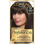 L'Oreal Paris Superior Preference Luminous Fade-Defying Permanent Hair Color, Hair Dye For Up to 9 Weeks of Radiance, Dark Ash Brown 4A, 1 Hair Dye Kit