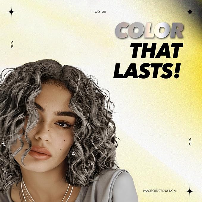 Got2b Metallics Permanent Hair Color, M72 Dusty Silver