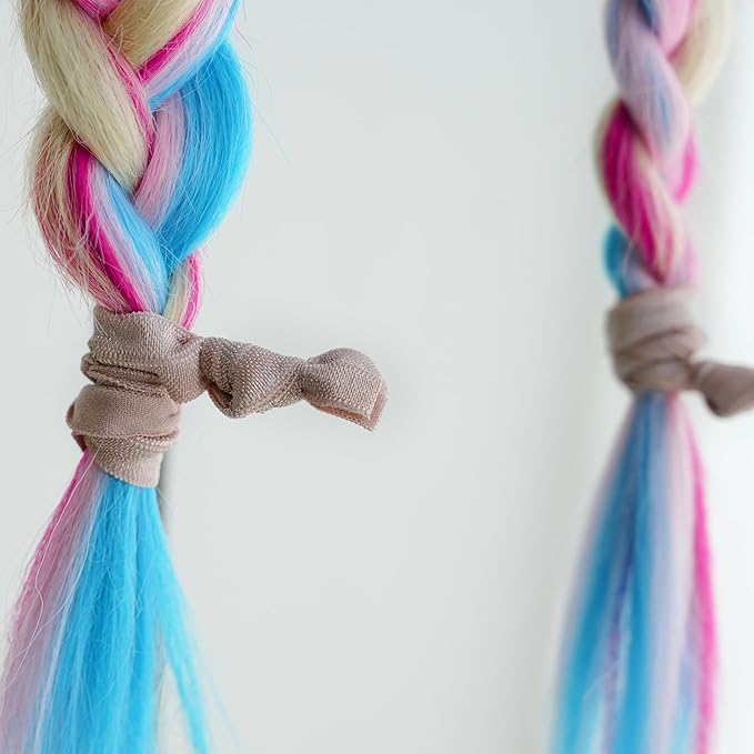 MEEDEE 100 Pack Taupe Hair Ties For Women No Crease Soft Elastic Ribbon No Damage Taupe Hair Ties Knotted Ouchless Hair Ribbon Yoga Hair Ribbons Elastic Bracelets