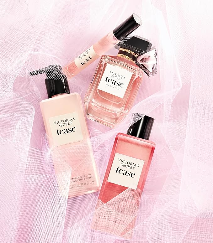 Victoria's Secret Tease 3 Piece Luxe Fragrance Gift Set: 1.7 oz. Eau de Parfum, Travel Lotion & Shimmer Mist