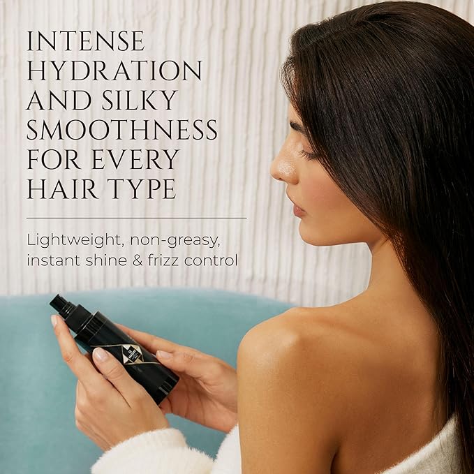 HADAT Hydro Miracle Hair Serum – Heat Protectant for Frizz Control, Shine & Detangling – Made in Israel – Sulfate & Paraben Free – For All Hair Types – 3.70 fl oz