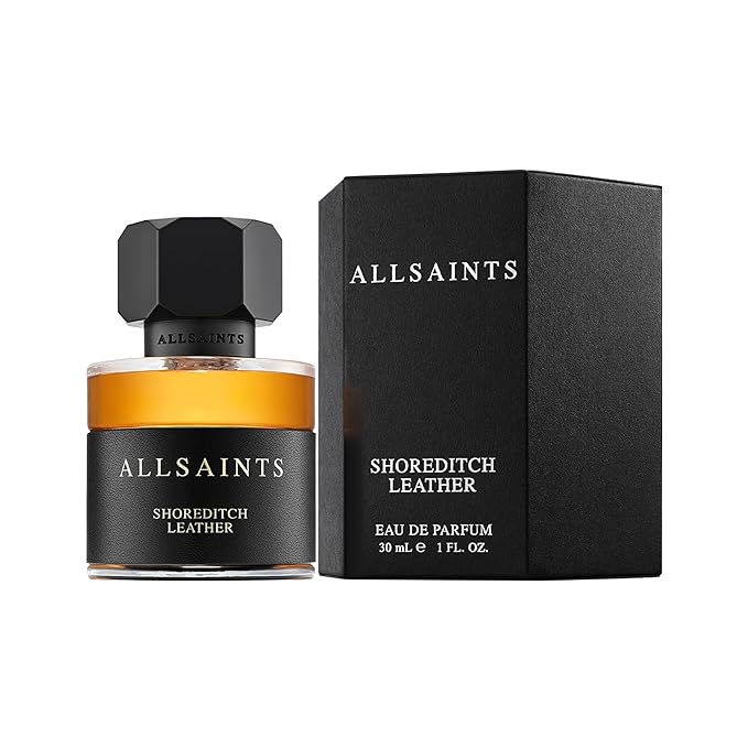AllSaints Shoreditch Leather Eau De Parfum - Chypre Leather Wood Fragrance - Unisex Perfume with Vetiver & Amber Fragrance - Essential Oil Scent for Sensual Evening Wear - 30mL/1 fl oz