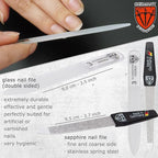 3 Swords Germany - brand quality 6 piece manicure pedicure kit set - stainless steel nail care tools - Made in Solingen Germany (500)