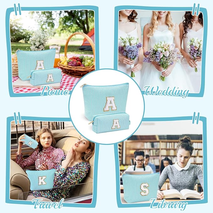 YOOLIFE Makeup Bag for Women - Personalized Makeup Pouch for Girlfriend Bridesmaid Wife | Travel Toiletry Bag for Her Mom | Skin Care Bag Birthday Gift for Sister Friend Mini Makeup Bag Sweet 16 Gifts