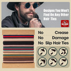 EasYoung Braided Mens Hair Ties For Men, For Buns Curly Thick Dense Hair Elastic Hair Ties For Guys, No damage No Crease Breakage, 9 Count (Pack of 1)