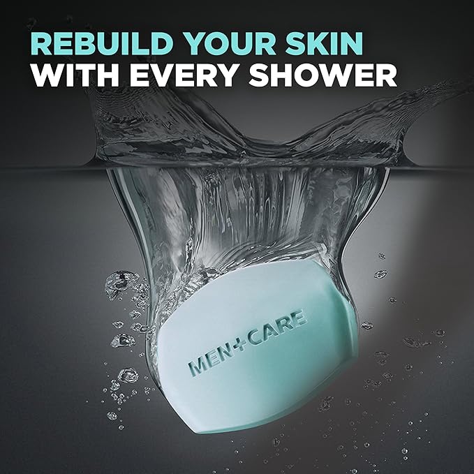 DOVE MEN + CARE Bar 3 in 1 Cleanser for Body, Face, and Shaving Blue Eucalyptus 8 Bars For Fresh, Healthy-Feeling Skin Body and Facial Cleanser More Moisturizing Than Bar Soap 3.75 oz