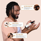 Afrocenchix Seal - Jojoba Oil for Afro and Curly Hair - Moisture Locking Pure and Natural Joba and Castor Oils for Shine, Growth, and Thicker Healthier Hair - Organic Vegan Formula - 200ml (7oz)