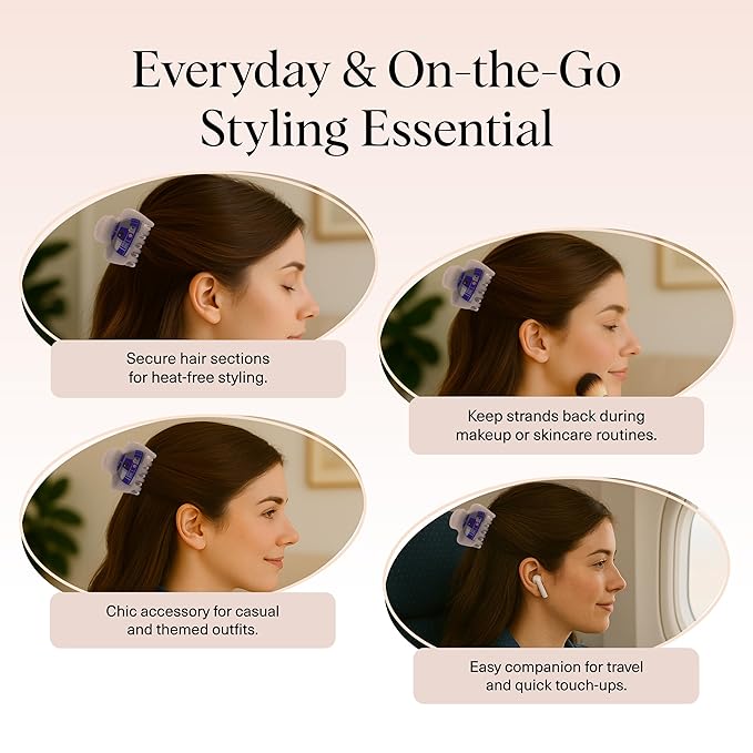 Kitsch x Star Wars R2-D2 Glitter Medium Hair Clip for Women – Whimsical Galaxy-Inspired Claw Clip | Recycled Plastic, Strong Secure Grip, | Ideal Gifts for Women, Hair Accessories for Girls