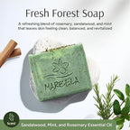 Marbela Cosmetics Fresh Forest Handmade Soap Bar - Made in USA, Vegan Friendly, Palm Oil Free, Natural Bar Soap - Gentle Face & Body Soap for Daily Skin Care, Moisturizing & Nourishing - 3.5 oz