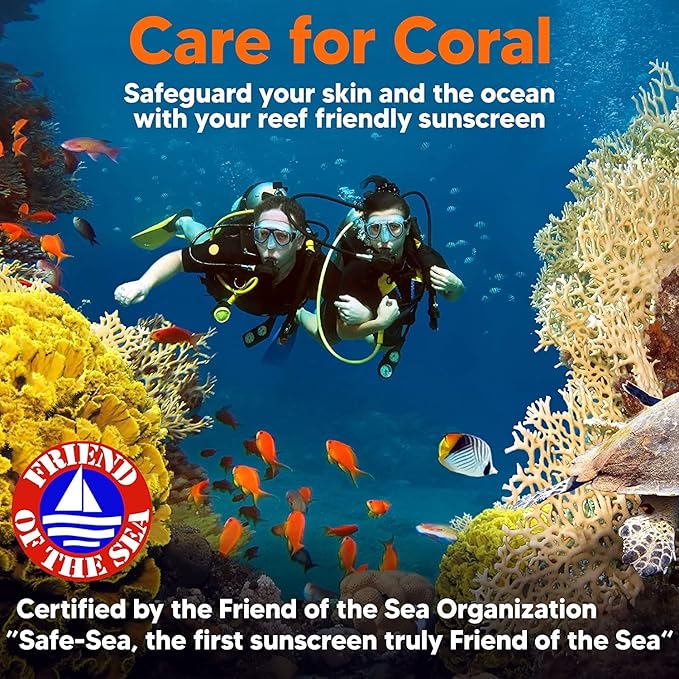 Safe Sea Zinc Oxide Sunscreen SPF30 | Clear Mineral Face And Body Reef Safe Sunscreen Without White Cast | Anti-Jellyfish Sting Protective Lotion | 3.4Oz (100ml) (1 Pack)