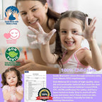 Kids Makeup Sets for Girls - 52 PCS Safe and Washable Makeup for Kids, Real Toddler Makeup Kit with Cosmetic Case, Girls Toys Age 4-12, Princess Toys Birthday Gift(Light Purple)