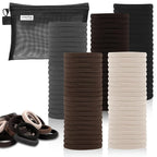 Hair Ties, 100 Pack Nylon Elastic Bands for Women, Seamless Damage-Free Ponytail Holders, Thick Hair Accessories. (brown)