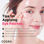 COSRX Pink Peptides Collagen Hydrogel Eye Patch for Puffy Eyes and Dark Circles, Under Eye Mask, 60 Under Eye Patches, Korean Skin Care - Stocking stuffers for women