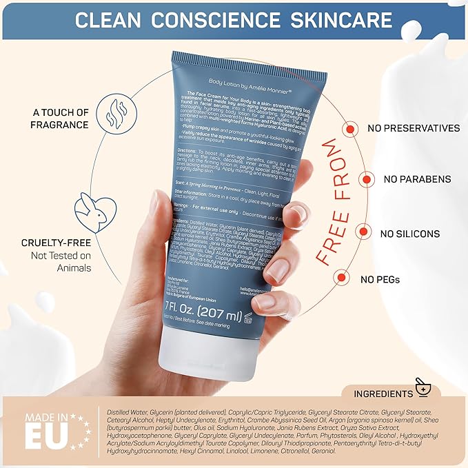 Crepe Firming Advanced Cream - European Hi-tech Skin care - Hyaluronic Acid in the 50-3000 kDa Molecular Spectrum - Tightening & Lifting Collagen Repair Treatment - Best for Body, Face and Neck 7.5 oz