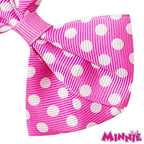 Disney Minnie Mouse Hair Bows - Hair Accessories Gift Set - Minnie Hair Bow - 7 Pcs 4 Inch Bundle - Hair Bows for Girls - Minnie on each clip - Alligator Clip - Ages 3 +
