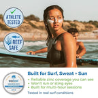Waxhead Zinc Oxide SPF 30 Face & Nose - Mineral Sunscreen, Reef Safe Sunscreen Travel Size, Biodegradable Coral Friendly Paste, Kids Adult Sensitive Skin, Water Resistant 80 Min, 2oz