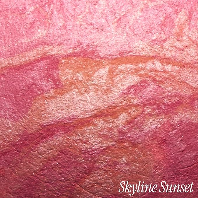 LAURA GELLER NEW YORK Holiday 2025 Limited Edition Baked Blush-n-Brighten Marbleized Blush - Skyline Sunset - Pink Color for Cheeks