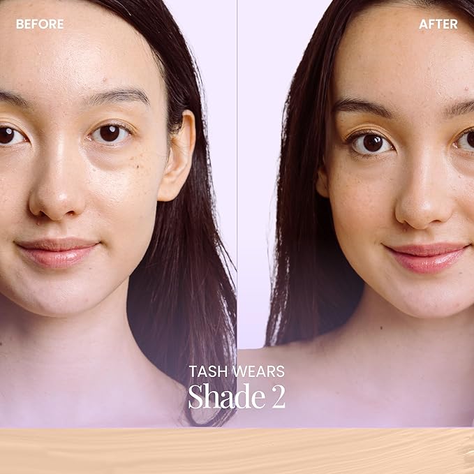 Naked Sundays BeautyScreen™ SPF 50 Peptide Foundation Tint – Tinted Sunscreen & Skincare Makeup with Zinc Oxide, Niacinamide – Lightweight Natural Coverage, 2 Fair Sand, 1.01 oz