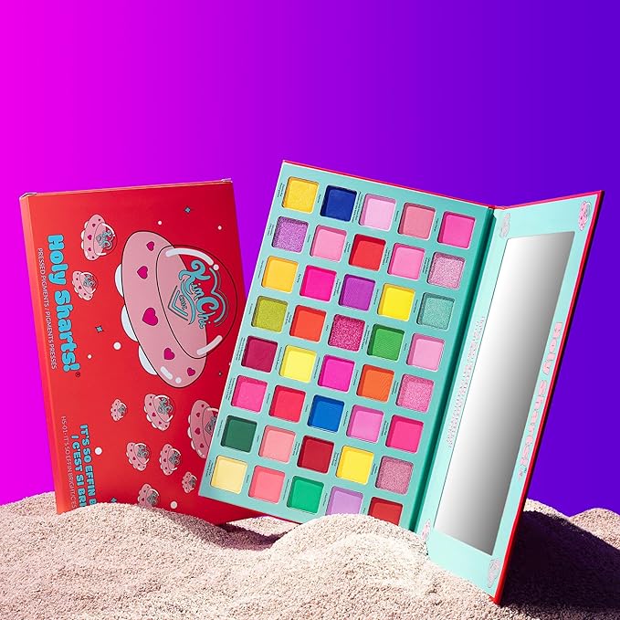 Kimchi Chic Holy Sharts Eyeshadow Palette - Bright Colors, Blendable, Long Lasting, Cruelty Free, Multicolor, It’s So Effin Bright 40 Color
