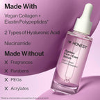 Honest Beauty Ageless Firm and Even Serum, Powered by Vegan Collagen Elastin Polypeptides, Firmer-Looking Skin, Fragrance Free, EWG Verified, Cruelty-Free, 1 fl oz