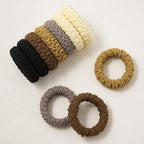10 Pcs No Damage Hair Ties Thick Hair Elastic Rubber Bands Hair Accessories Scrunchies Seamless for Women