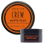 American Crew Men's Hair Matte Clay, Like Hair Gel with Medium/High Hold, Stocking Stuffer for Him, 3 oz