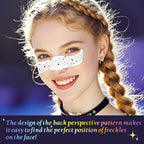 24pcs Glitter Freckles Makeup Patches-Holographic-Face Glitter Speckles, Sparkle Speckles Patches for Women, Cute Sparkling Fake Freckles, Glitter Freckles Face Tattoo, Musical Festival Accessories