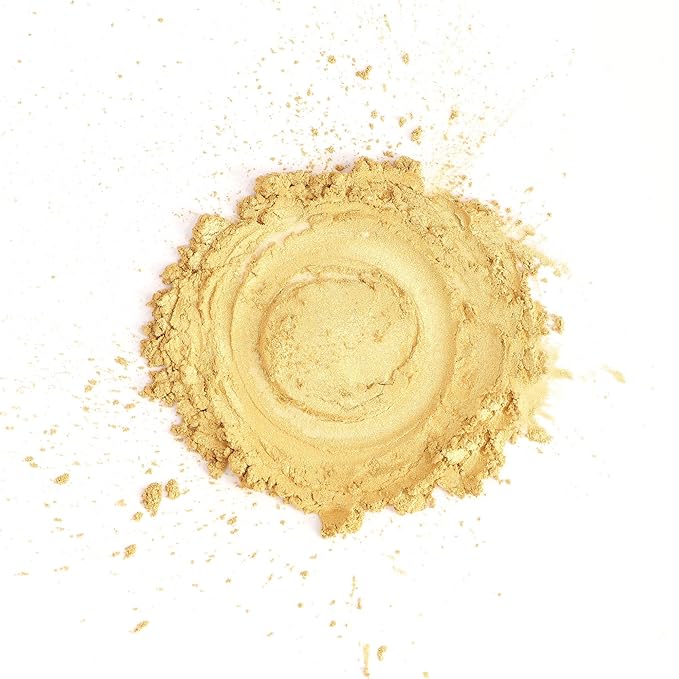 Ultra-Fine Gold Makeup Metallic Powder, Gold Metallic Chrome Powder For Face & Body Paint with Mixing Liquid, SFX Makeup Kit For Halloween Costume Cosplay, Full Coverage Face Painting Kit