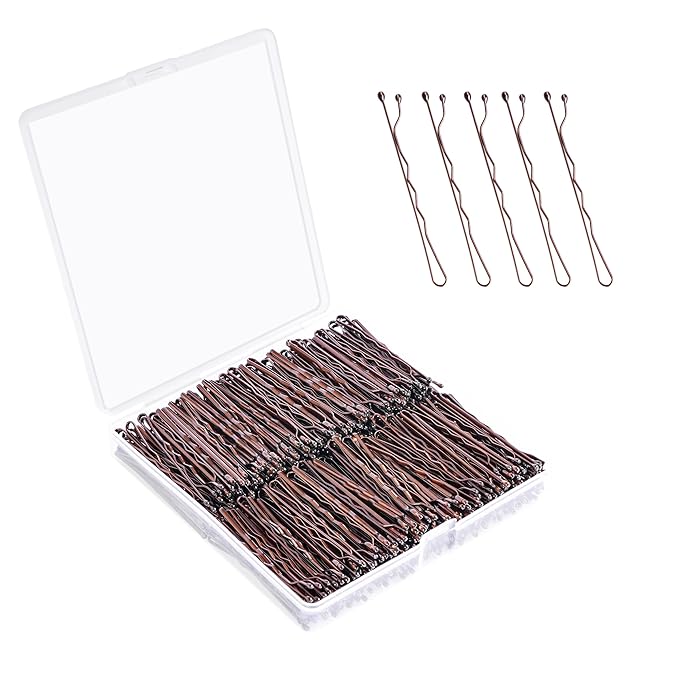 Bobby Pins Brown, 360 Pcs Brown Bobby Pins, 2 Inch Premium Bobby Pin, Secure Hold Bobby Pins with store box, Hair Pins for Kids, Girls and Women